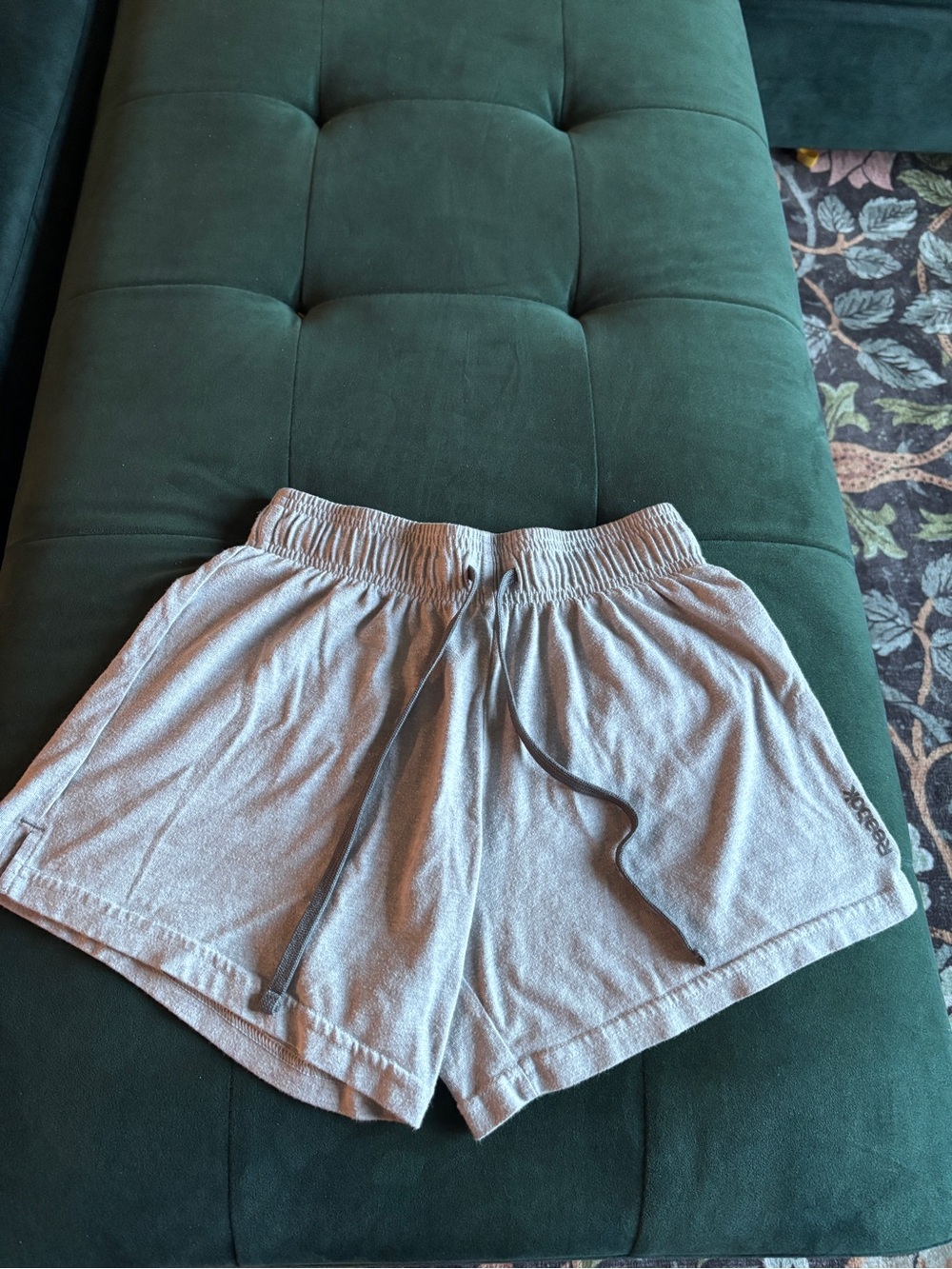 Reebok Women's Light Gray Drawstring Lounge Shorts